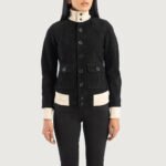 Sasha A1 Black Suede Bomber Jacket - Image 4