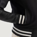 Savant Black Hybrid Varsity Jacket - Image 6