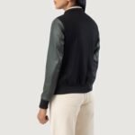 Savant Green & Black Hybrid Varsity Jacket - Image 5