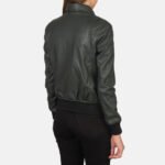 Westa A-2 Green Leather Bomber Jacket - Image 5