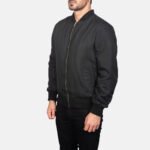 Zack Black Bomber Jacket - Image 2