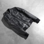 Zenna Black Leather Bomber Jacket - Image 7